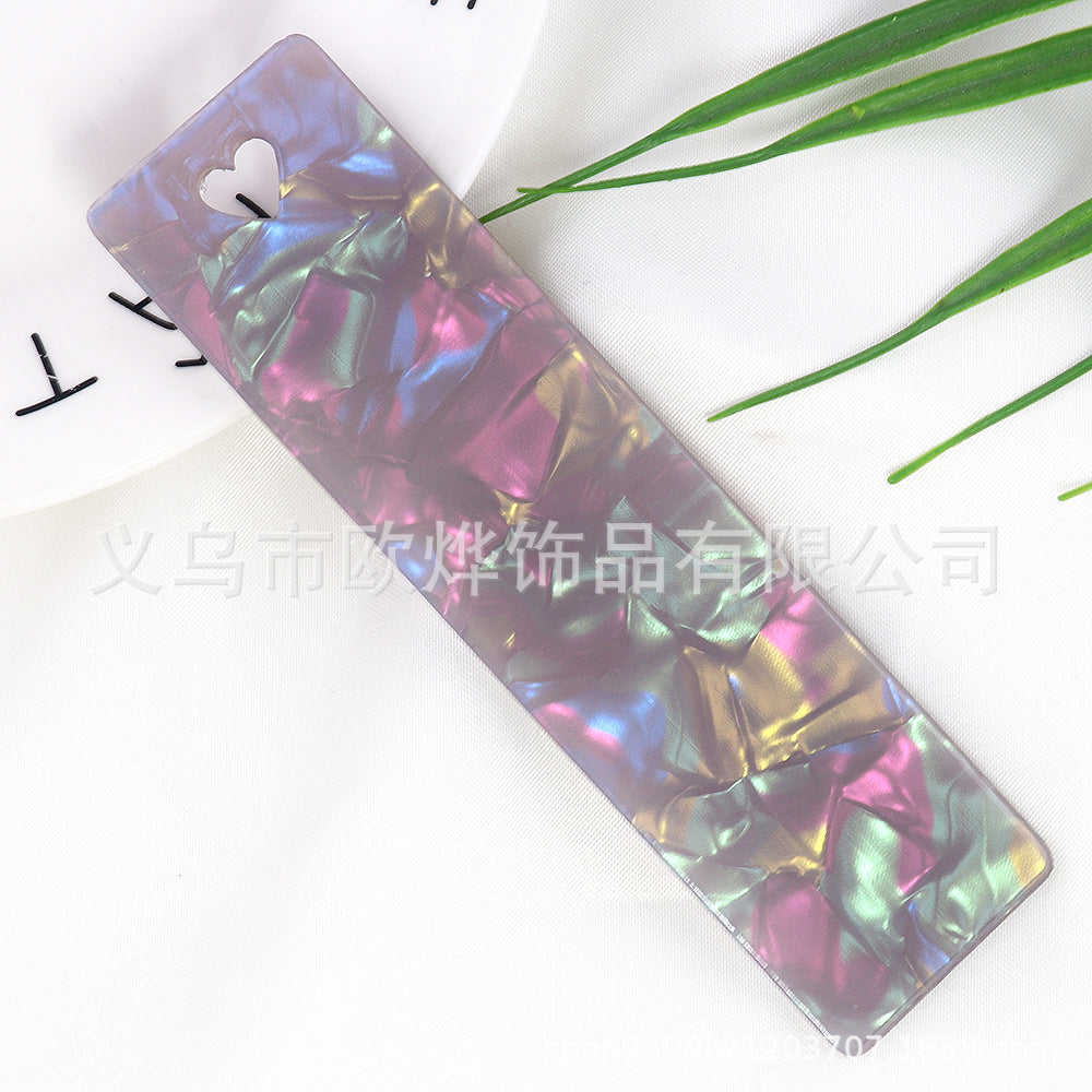 Wholesale 10PCS DIY Textured Acrylic Heart-shaped Bookmark with Keyhole Design