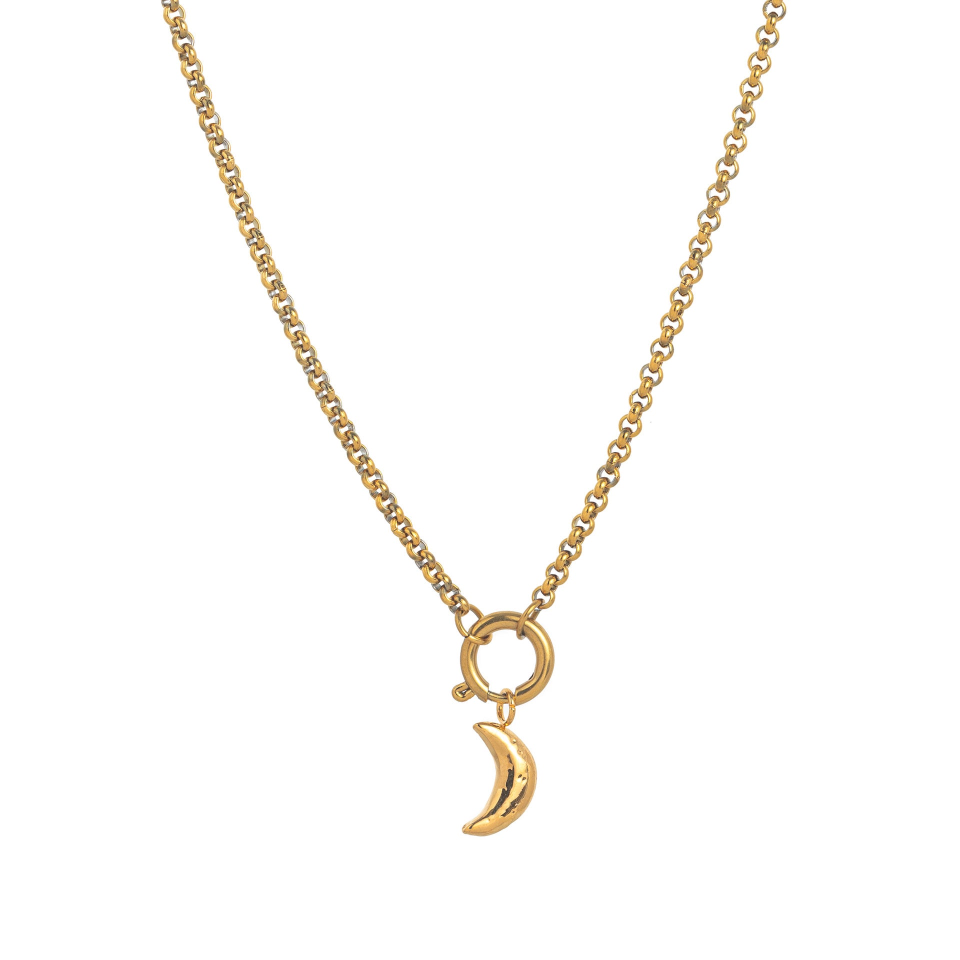 Wholesale Stainless steel sun necklace plated with 18K gold