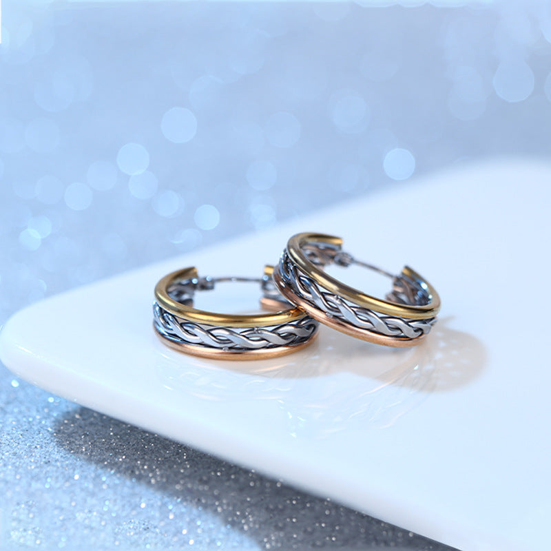 Wholesale Round Stainless Steel Earrings ACC-ES-Shil002