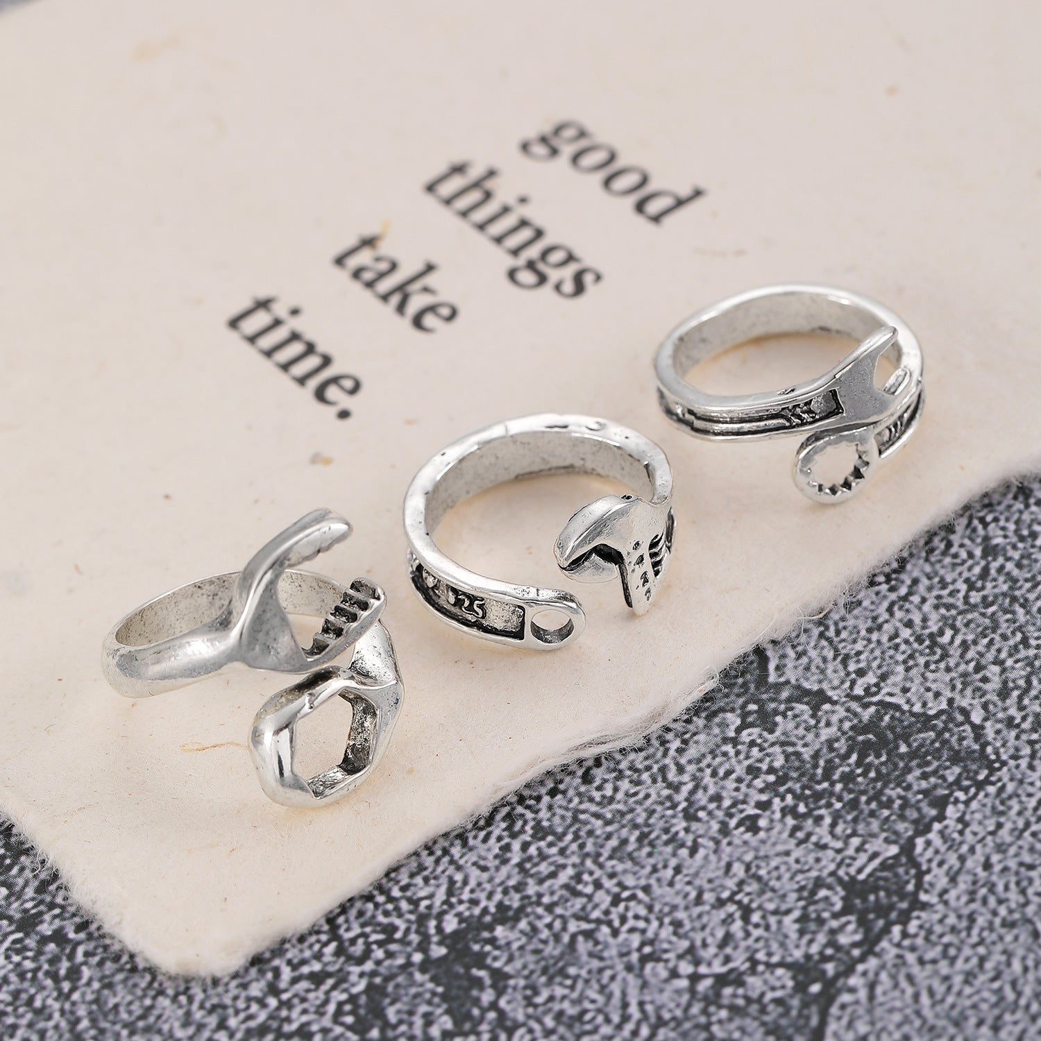 Wholesale Wrench Retro All-match Ring