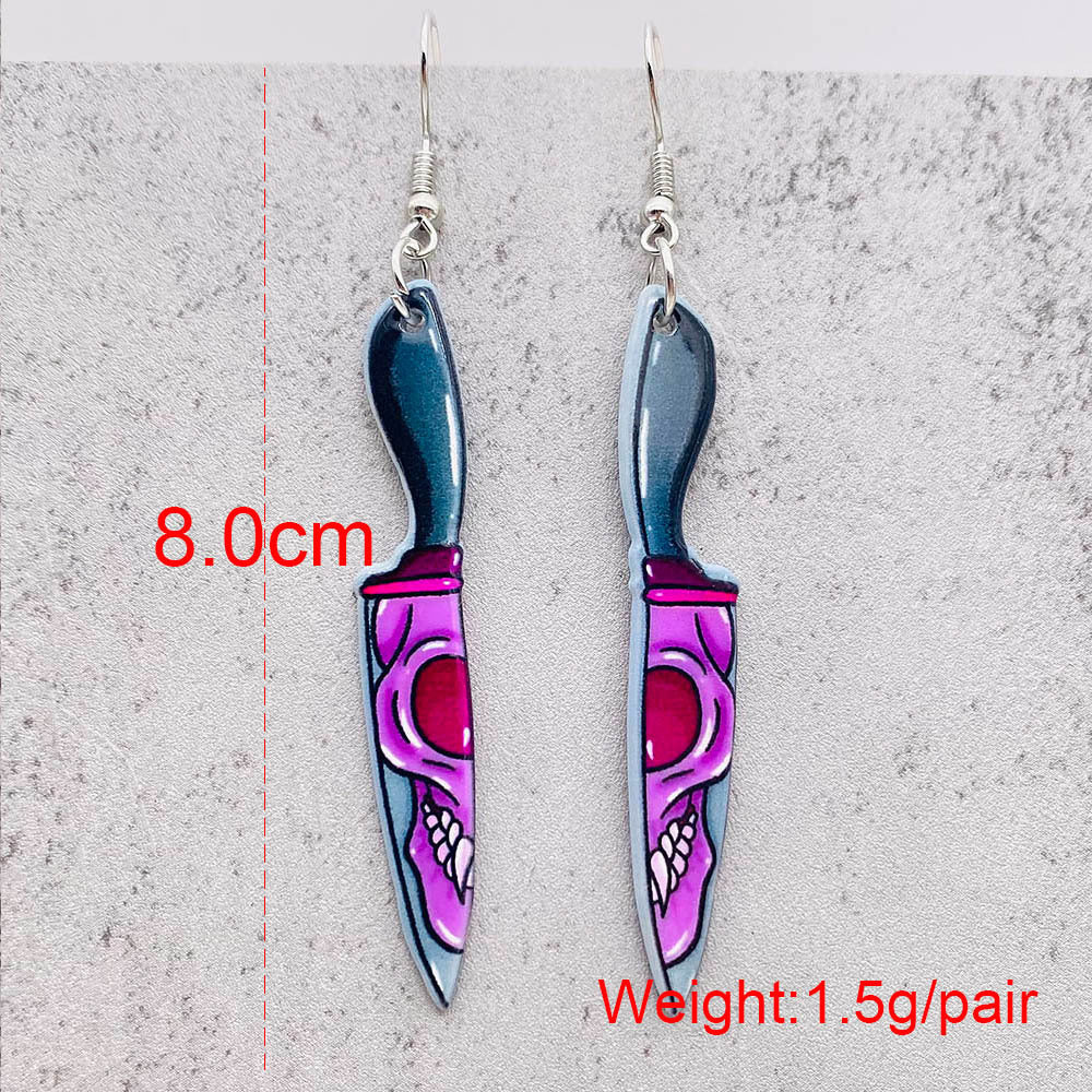 Wholesale  blood print acrylic earrings