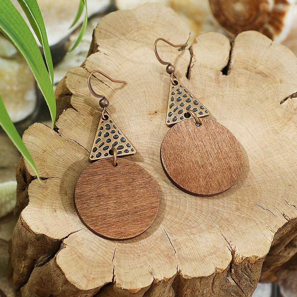 Wholesale Retro Bohemian Earrings Maillard Color Trendy Fashion Accessory for Autumn Winter