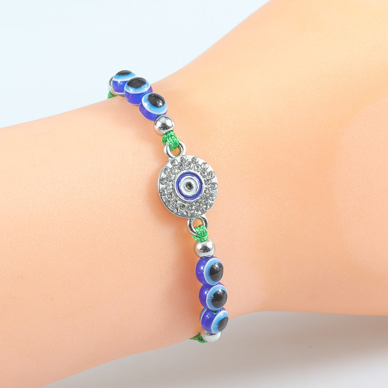 Wholesale  blue eye woven bracelet lucky bracelet lucky bracelet Devil eye bracelet