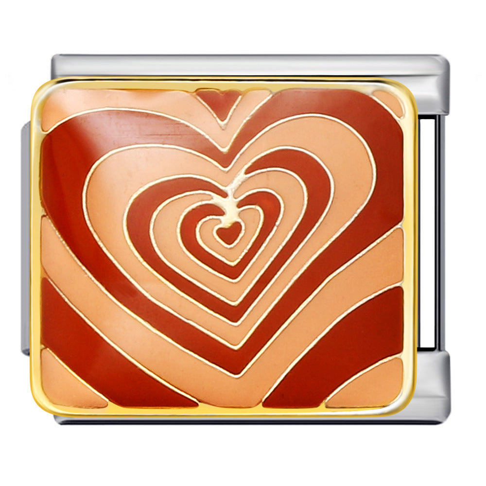 Wholesale Italian Charm Bracelet 9mm DIY Splicing Removable Oil Drop Cartoon Stainless Steel Composable Bracelet