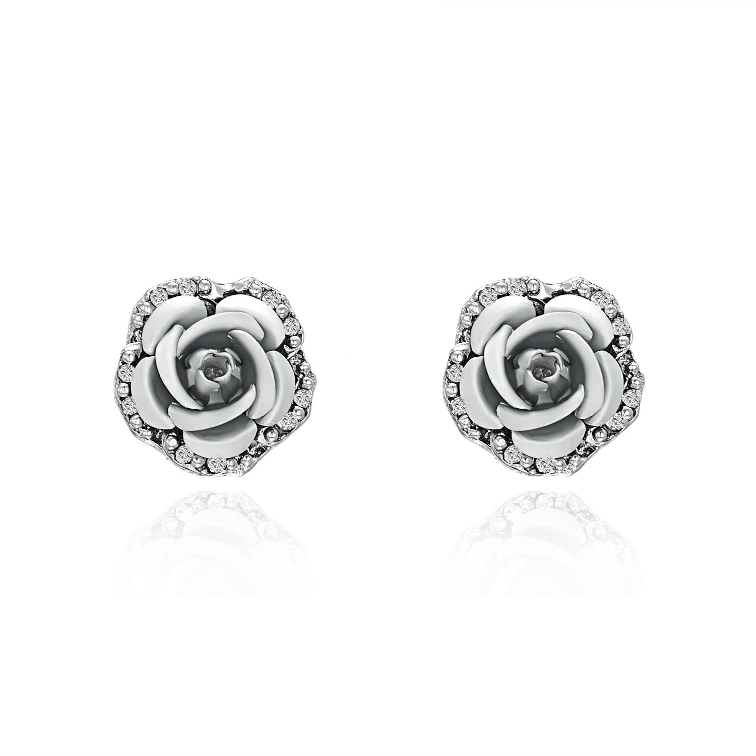Wholesale rose flower luxury earrings