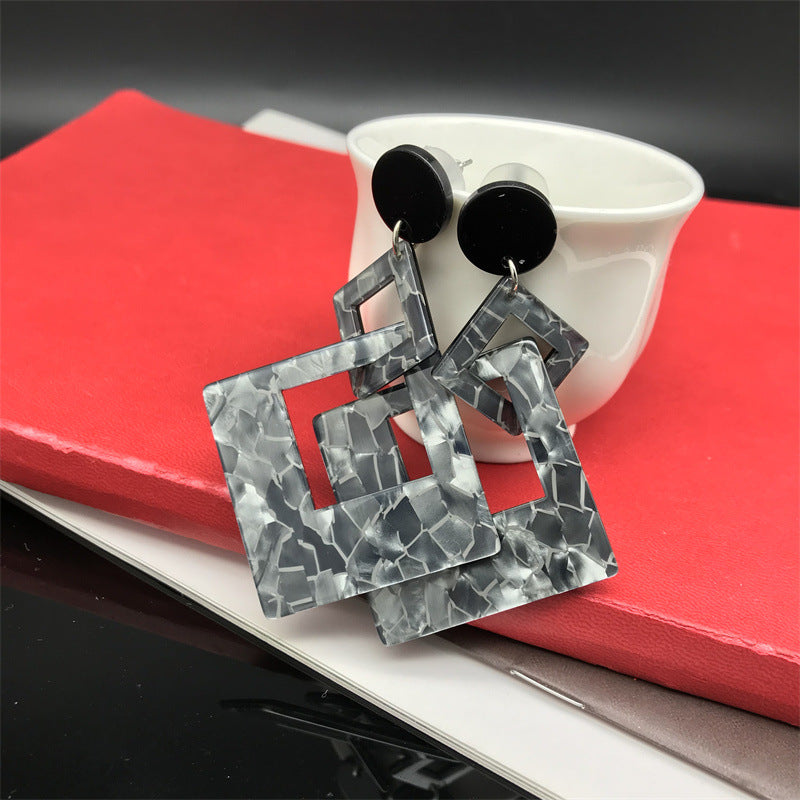 Wholesale Rhombus Acrylic Earrings ACC-ES-FX003