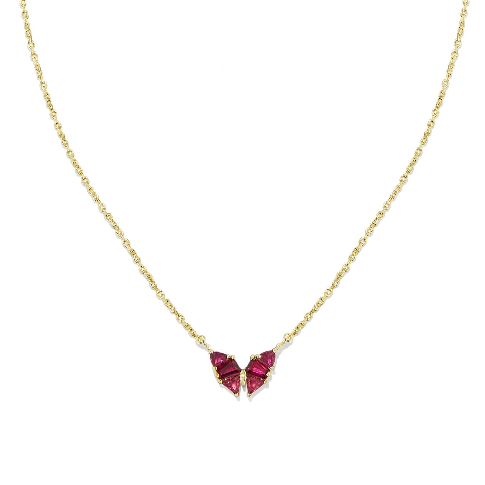 Wholesale Butterfly Zircon Necklace Crystal Pendant Choker Necklace Titanium Steel Necklace ACC-NE-Jipei007