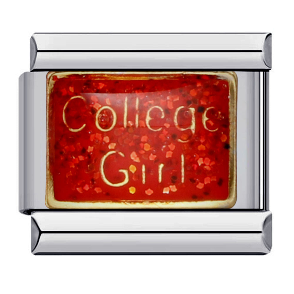 Wholesale Italian Charm Bracelet 9mm DIY Splicing Removable Student Graduation Pattern Stainless Steel Composable Bracelet