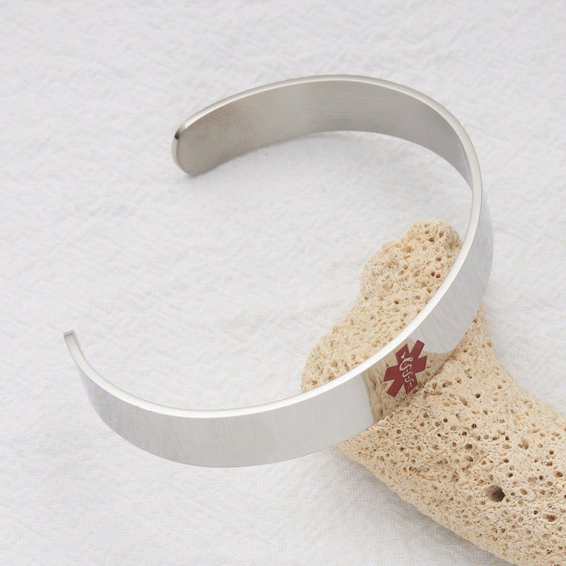 Bracciale con logo medico Medica in acciaio inossidabile all'ingrosso