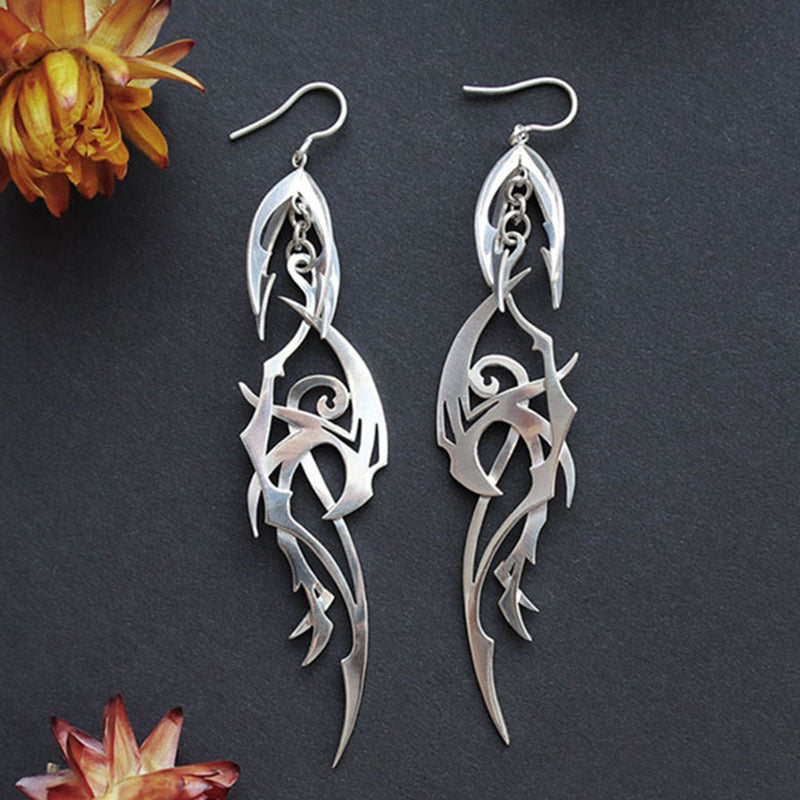 Wholesale Vintage Abstract Earrings  Silver Personality Earrings