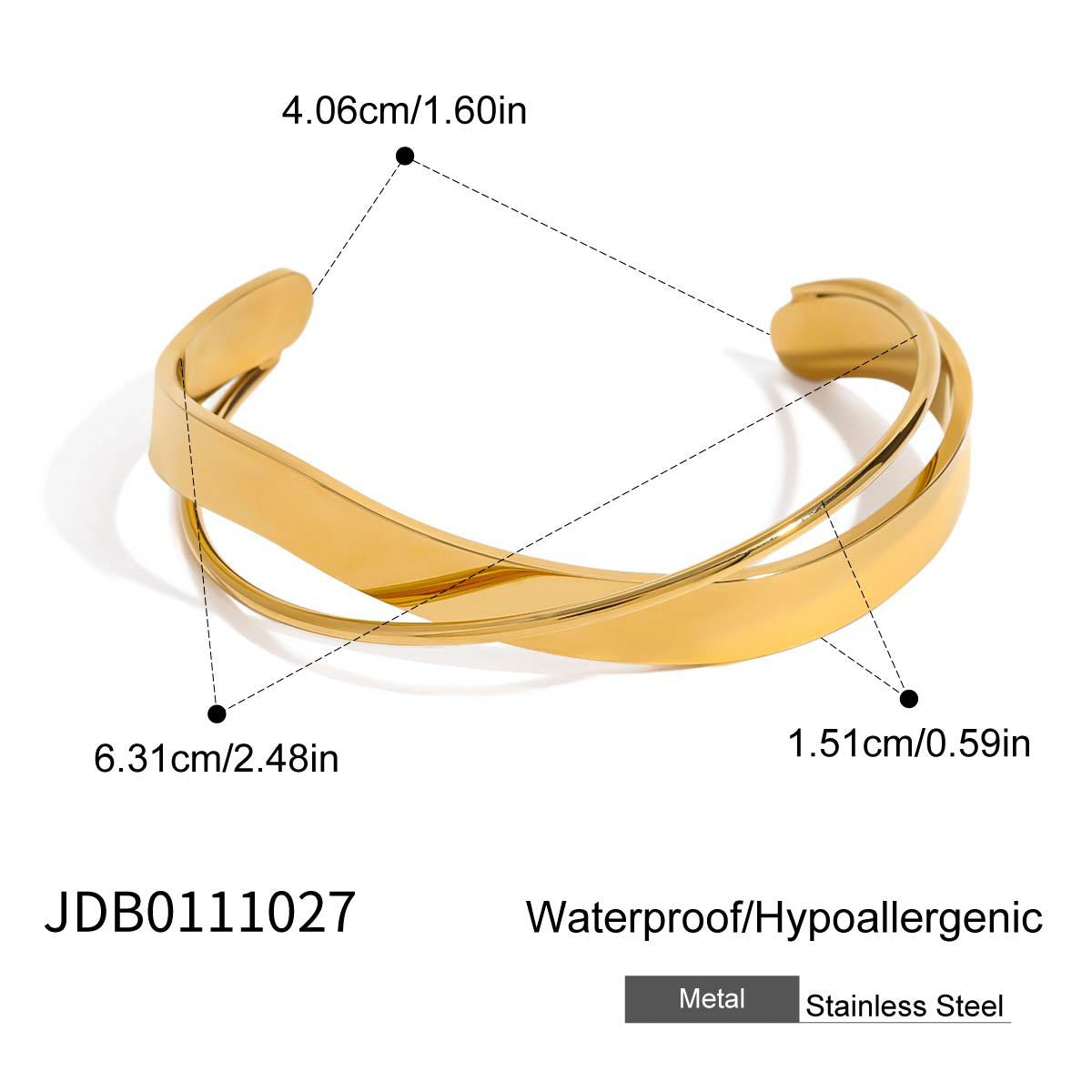 Wholesale 18k gold-plated stainless steel bracelet does not fade bracelet
