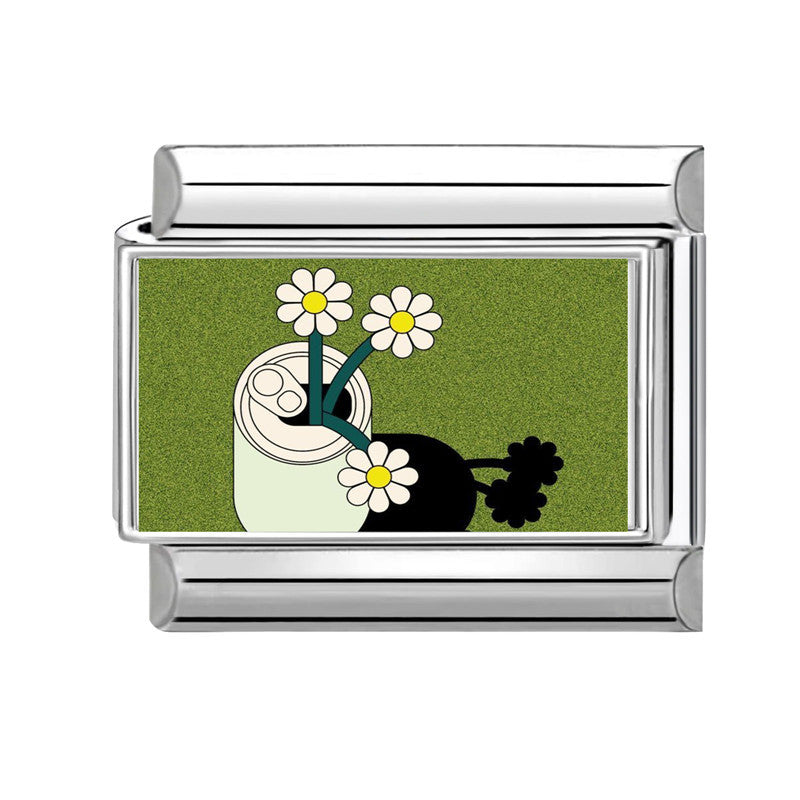 Wholesale Green Floral Heart Animal DIY Modular Bracelet Stainless Steel Electroplated Fashion Accessory