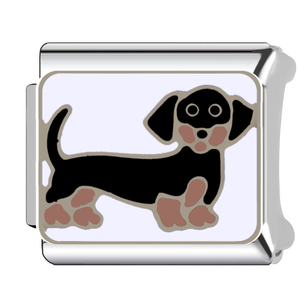 Wholesale  Italian Charm Bracelet 9mm DIY pet dogs Creative Stainless Steel Composable Bracelet