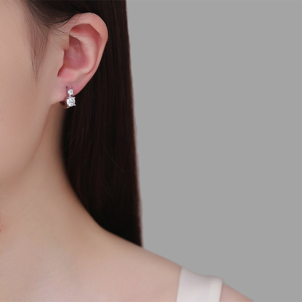 Wholesale  Light Luxury Super Flash Zircon Earrings 18K Gold Plated  Earrings