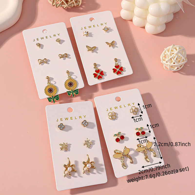 Wholesale Oil-dripping fruit and bee earring