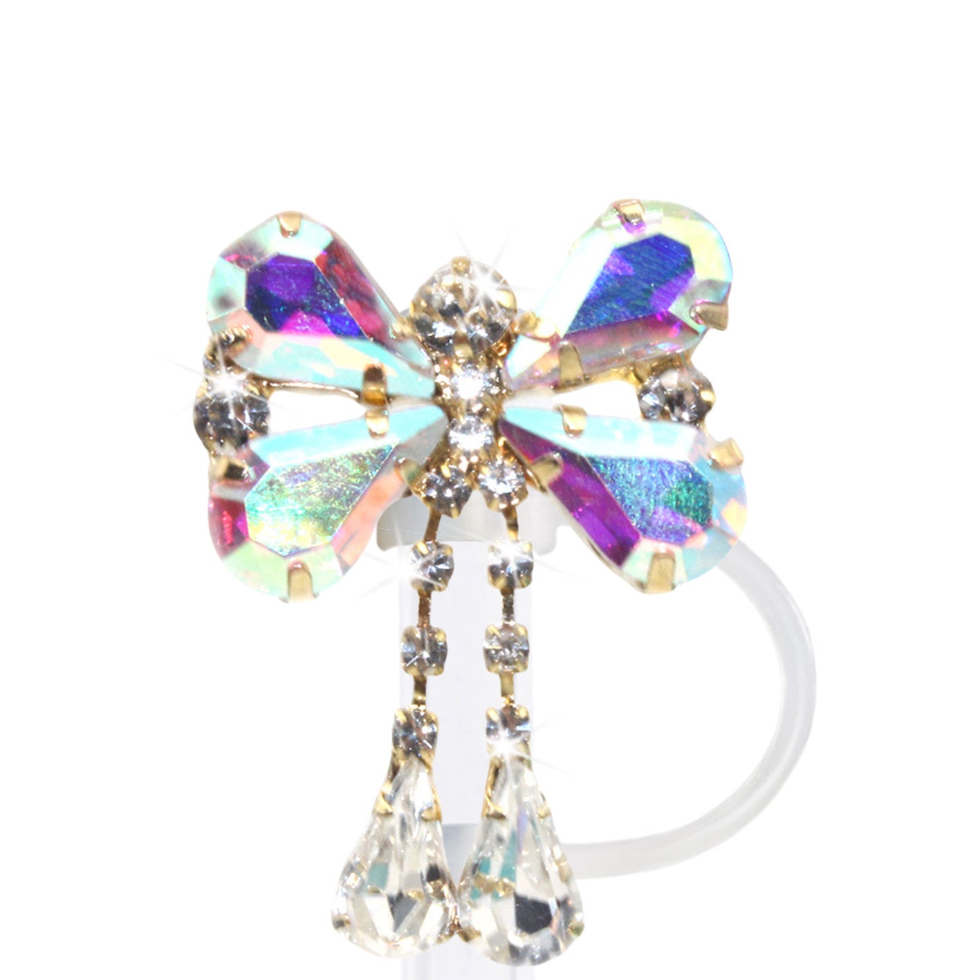 Wholesale Wholesale 50pcs Teardrop Butterfly Pendant 10mm Straw Cover Straw Tube Cap