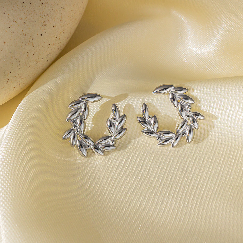 Wholesale 18K Gold Stainless Steel Earrings ACC-ES-QiYun005