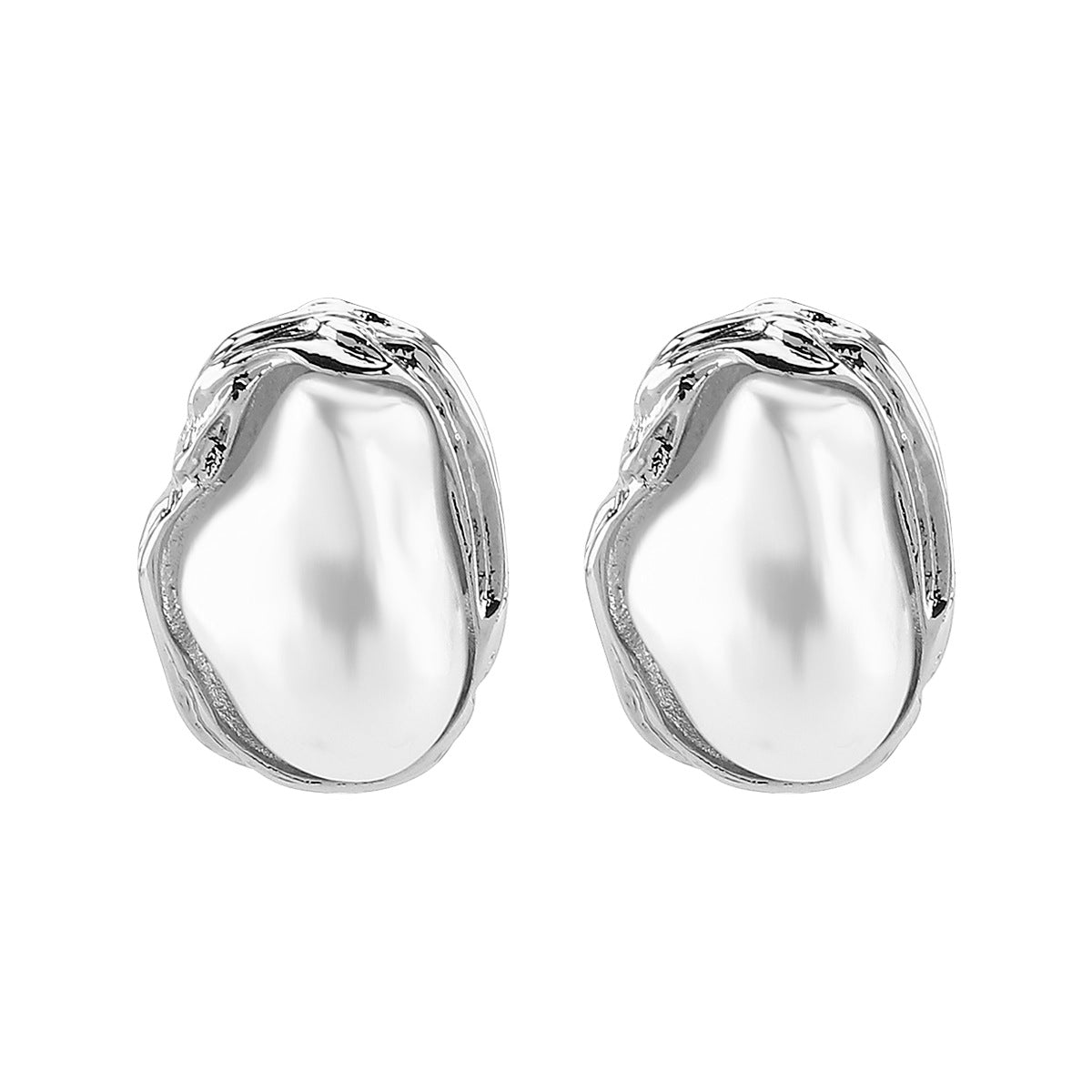 Wholesale Alloy Flower Exaggerated Irregular Pearl Geometric Earrings Ring Collar Bracelet