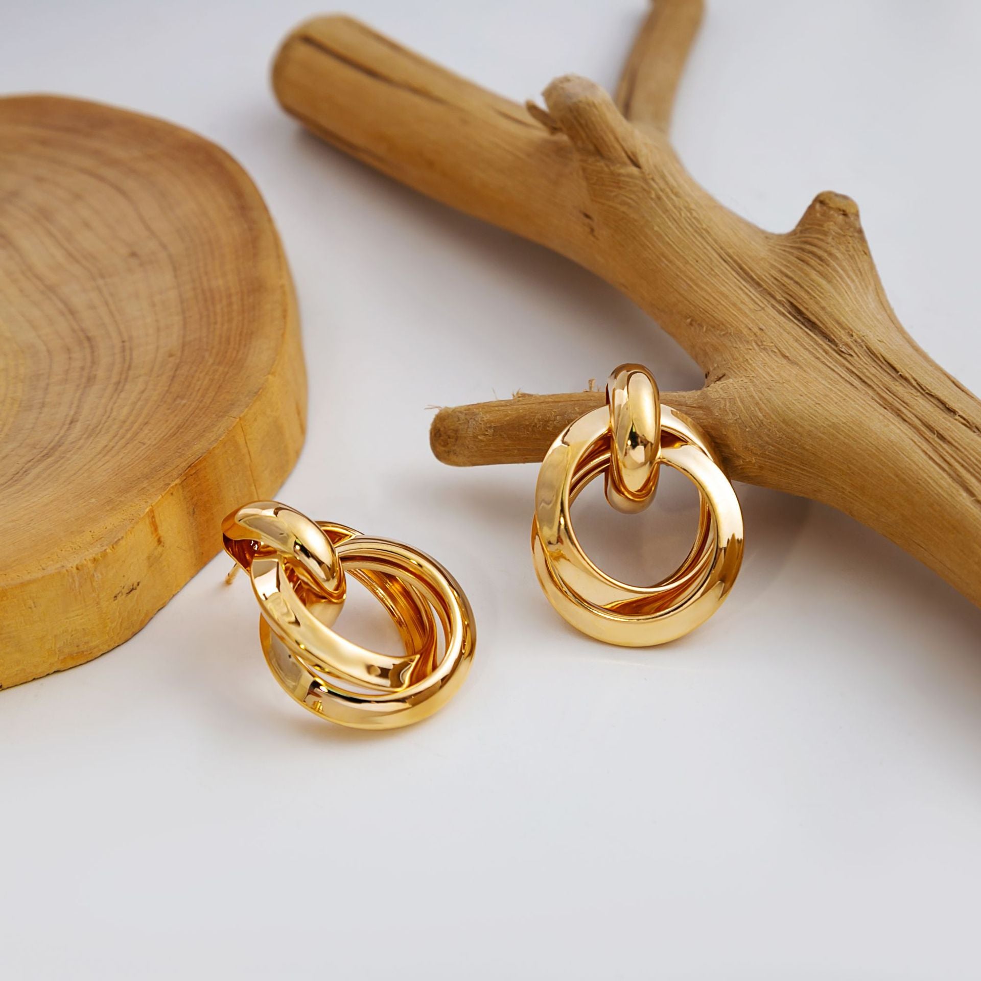 Wholesale Geometric Stud Earrings Silver Needle Retro Hoop Earrings Vintage ACC-ES-MDD013