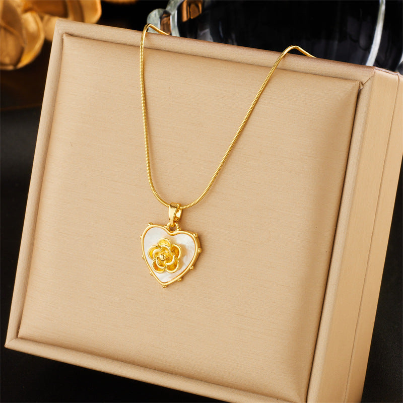 Wholesale Vintage Mother of Pearl Pendant Necklace ACC-NE-QianYue005