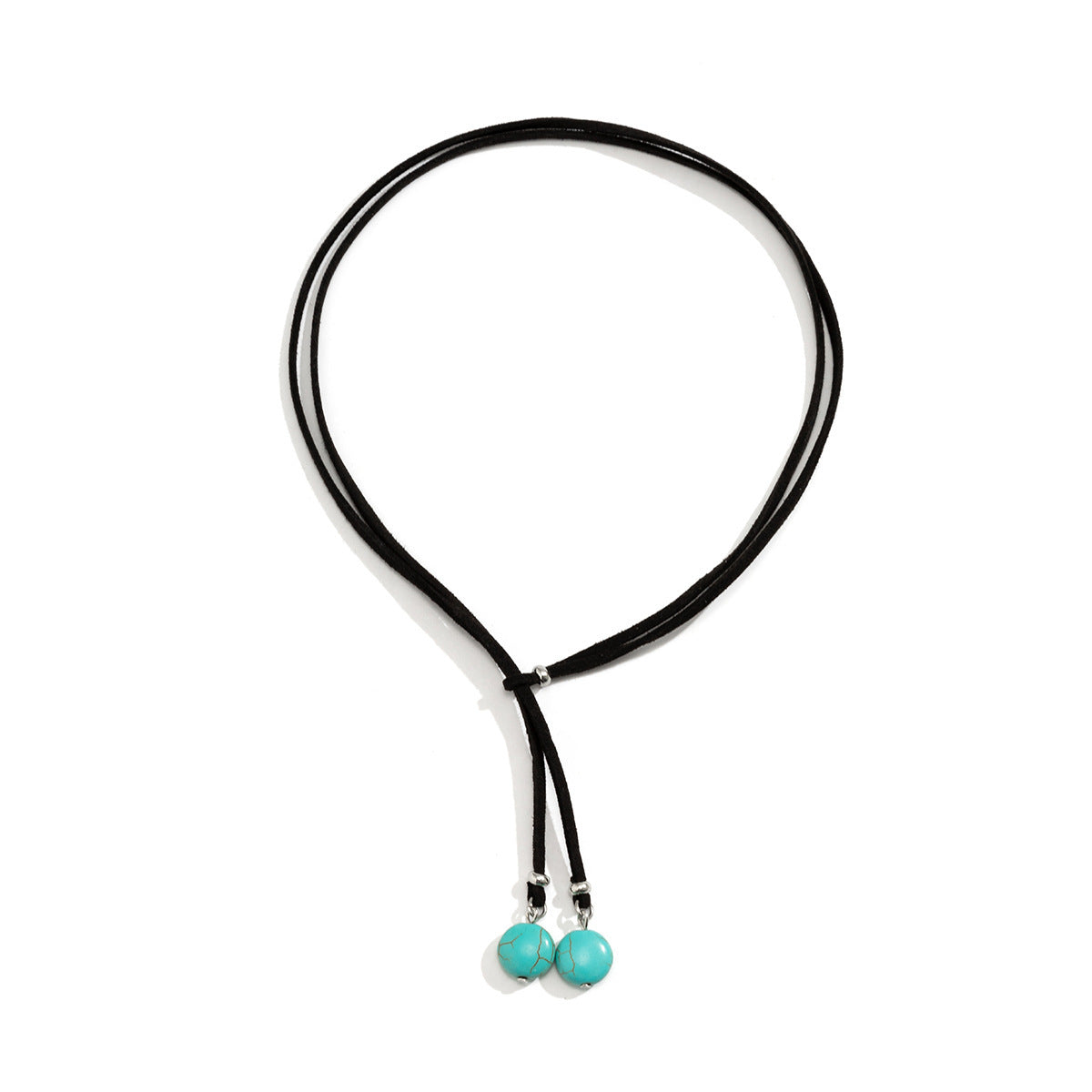 Wholesale Ethnic Geometric Double-Layer Turquoise Necklace Alloy Electroplated Fashion Accessory