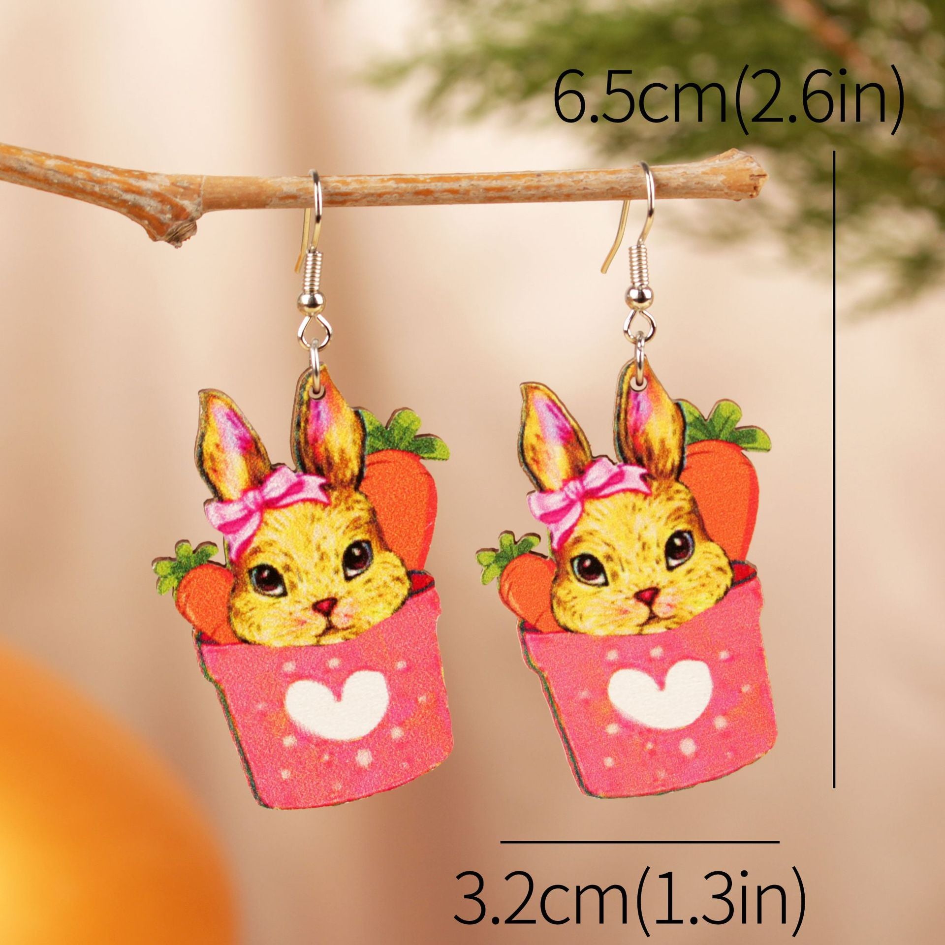 Wholesale Cartoon Cute Easter Colorful Earrings