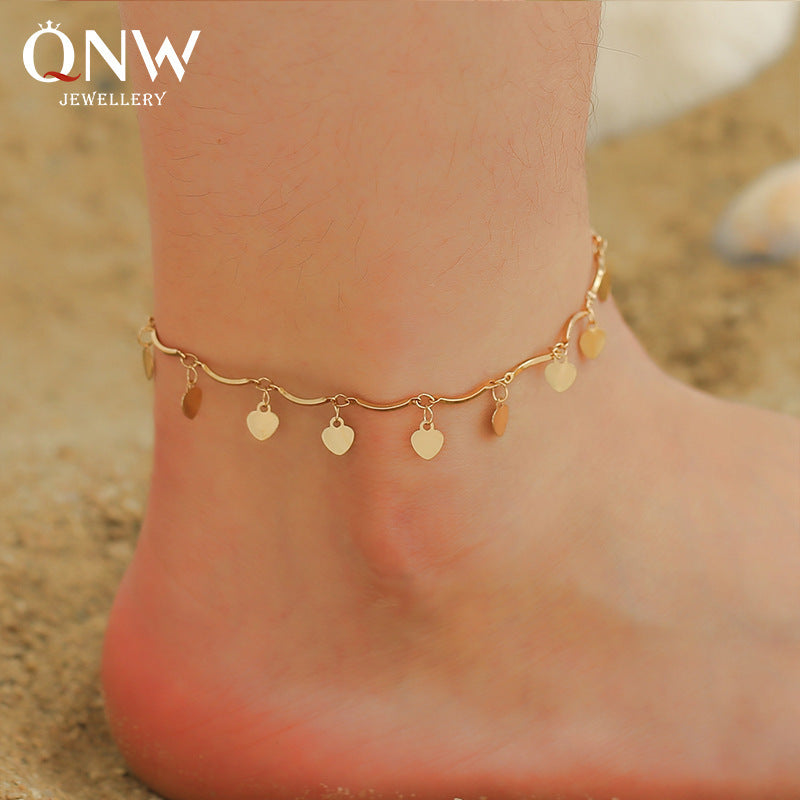 Wholesale  Double-layer Shambhala Diamond Ball Crystal  Anklets