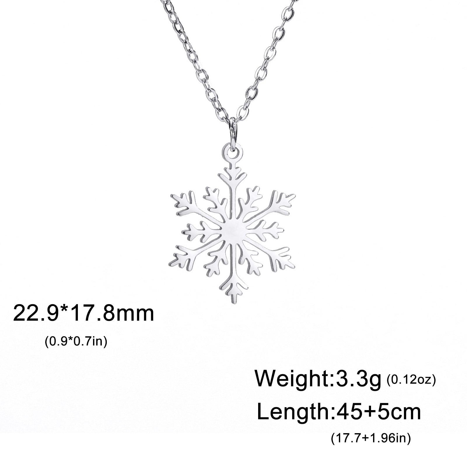 Wholesale Christmas Party Snowflake Necklace