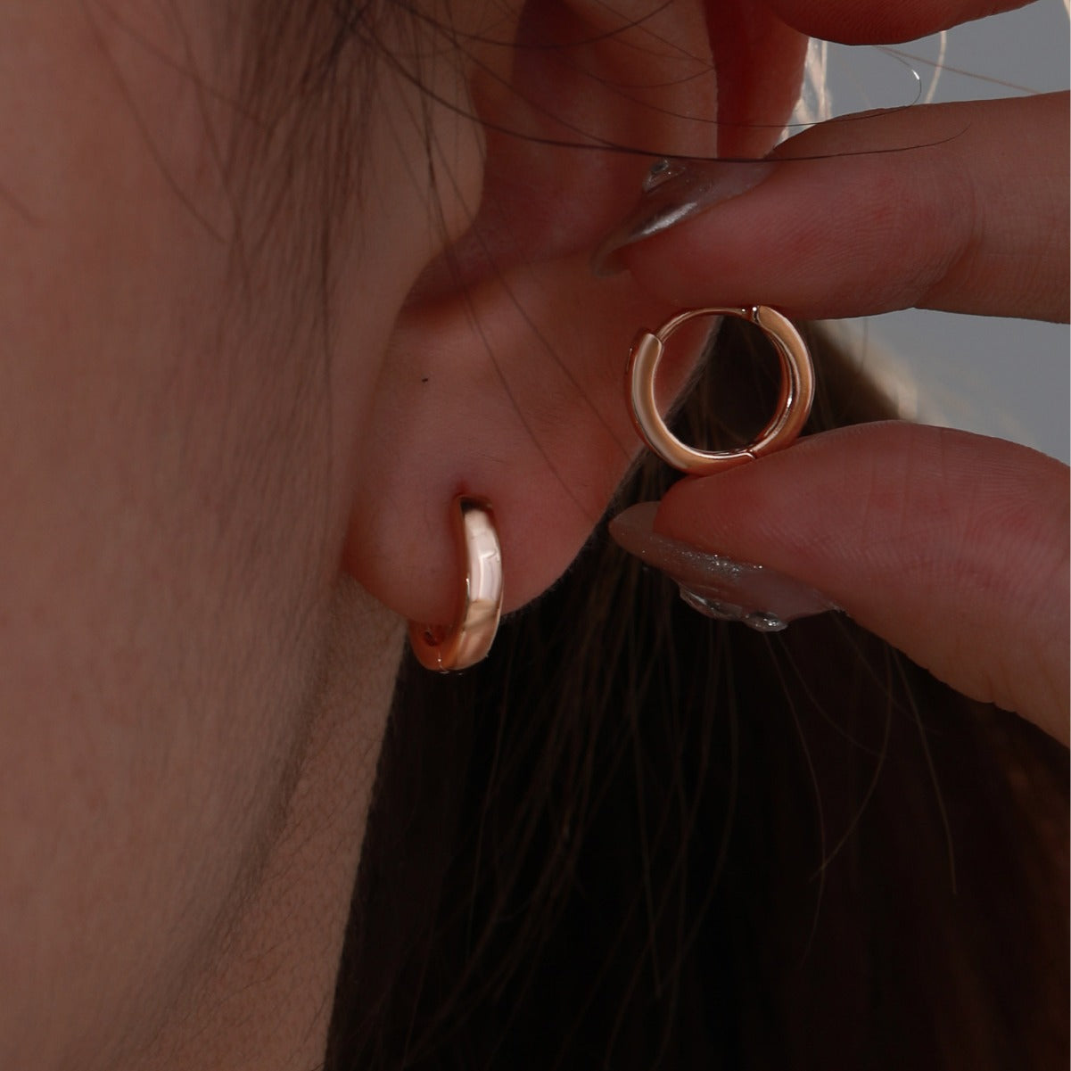 Wholesale alloy gold-plated hoop earrings plain hoop earrings