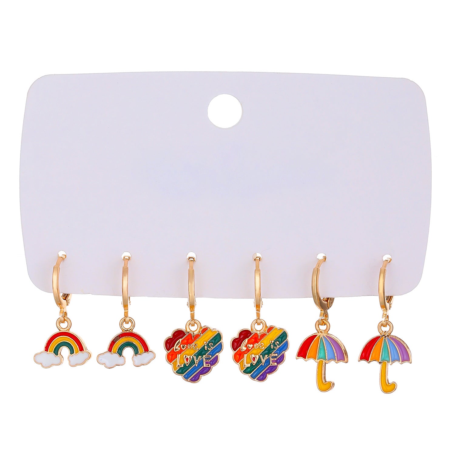 Wholesale Rainbow LGBT Earrings Set ACC-ES-QW002