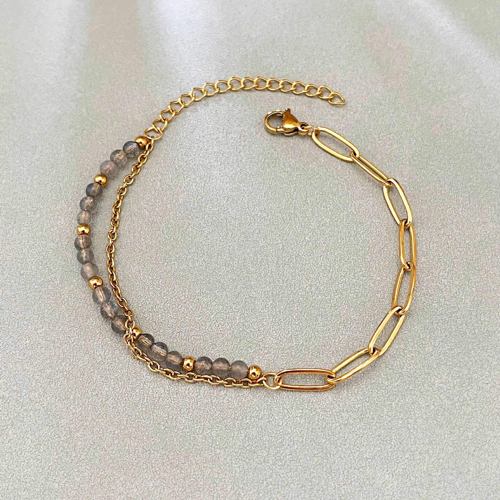 Wholesale Natural Stone Beaded Double-Layer Bracelet