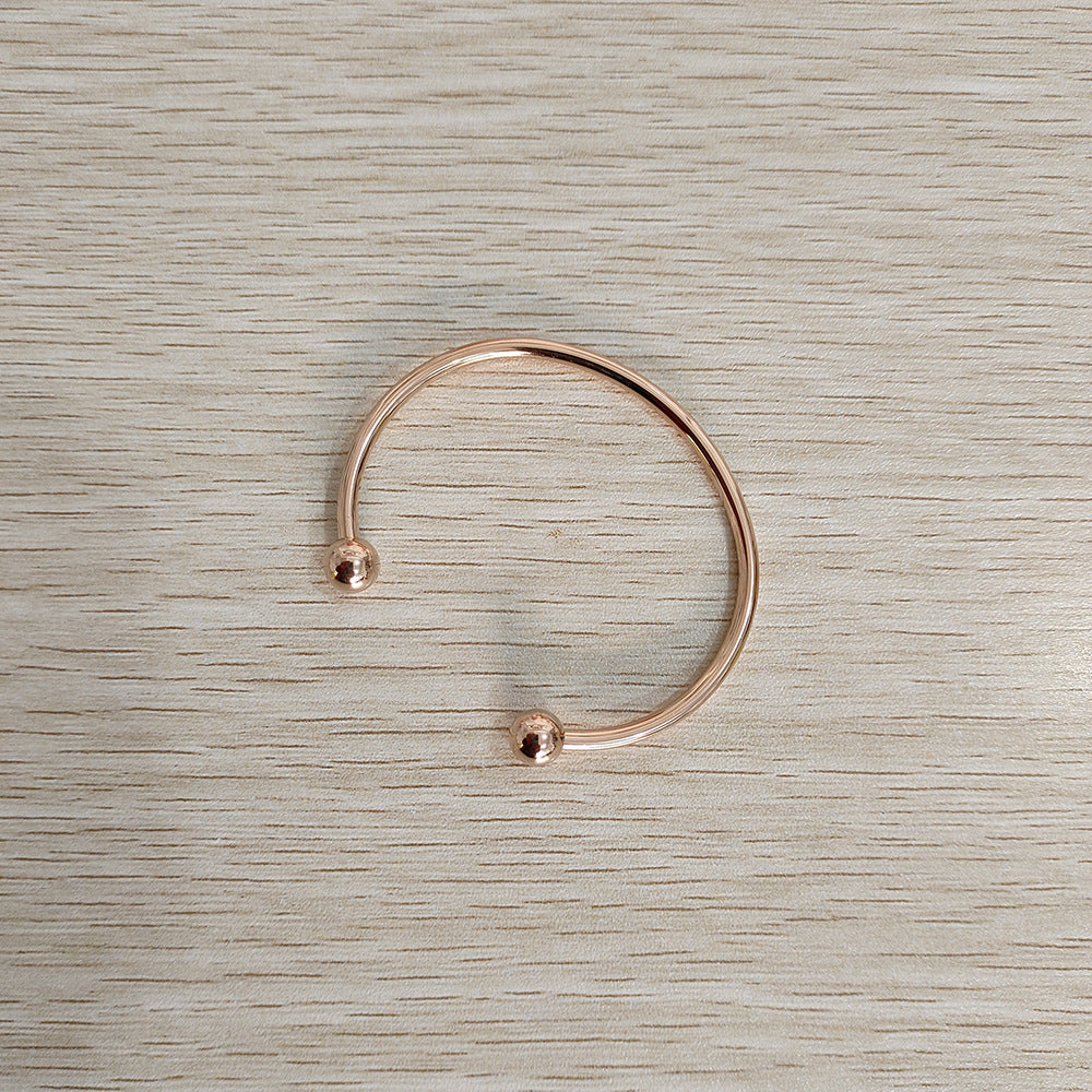 Wholesale Stainless steel ball-end open bangle