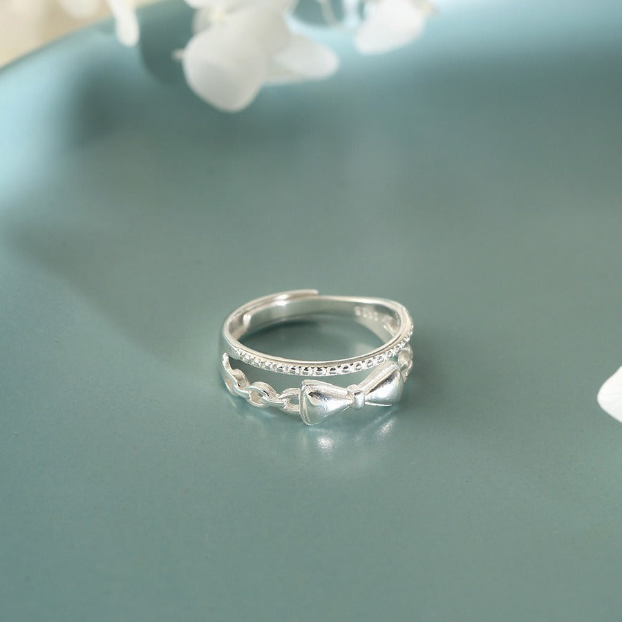 Wholesale  Double-layer Bow Ring