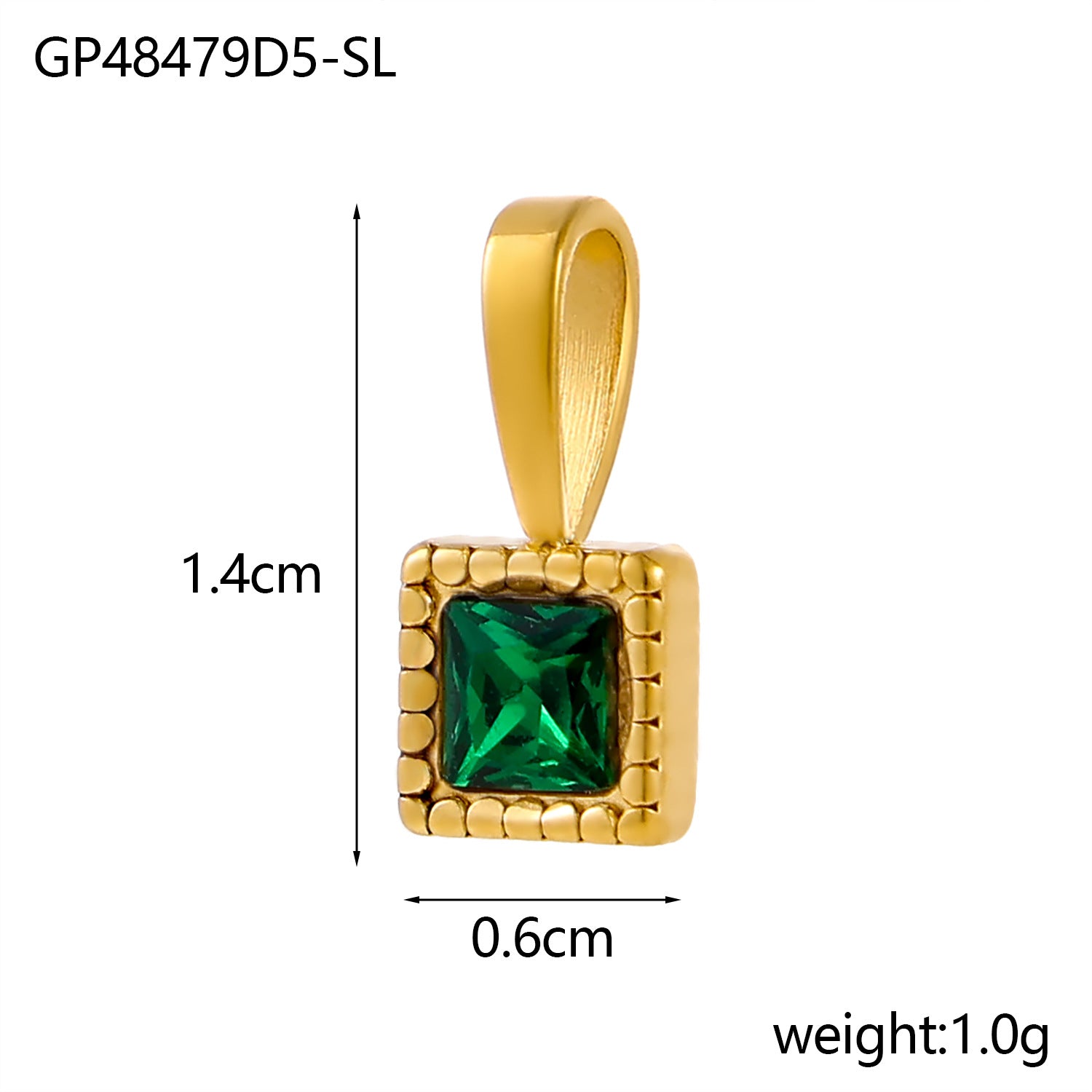Wholesale DIY Colored Zircon Twelve Birthday Stone Pendant