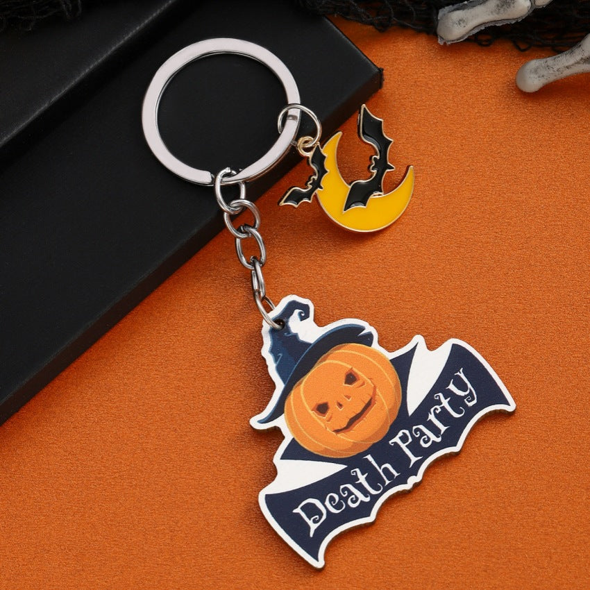 Wholesale Halloween Bat Pumpkin Ghost Wood Keychains ACC-KC-RongR080