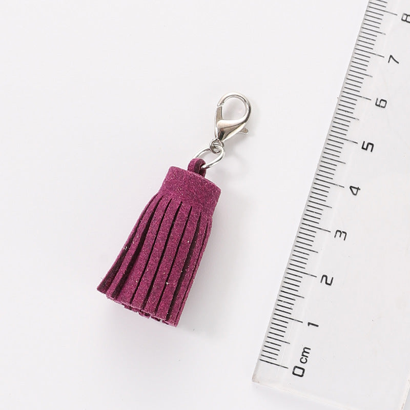 Wholesale Velvet Macaron Tassel Keychain Bags and Pendants ACC-KC-HuiMei008