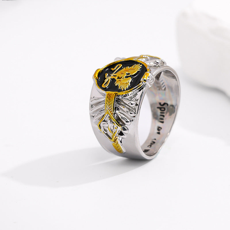 Wholesale Two-color Oil Dropping Black Rings