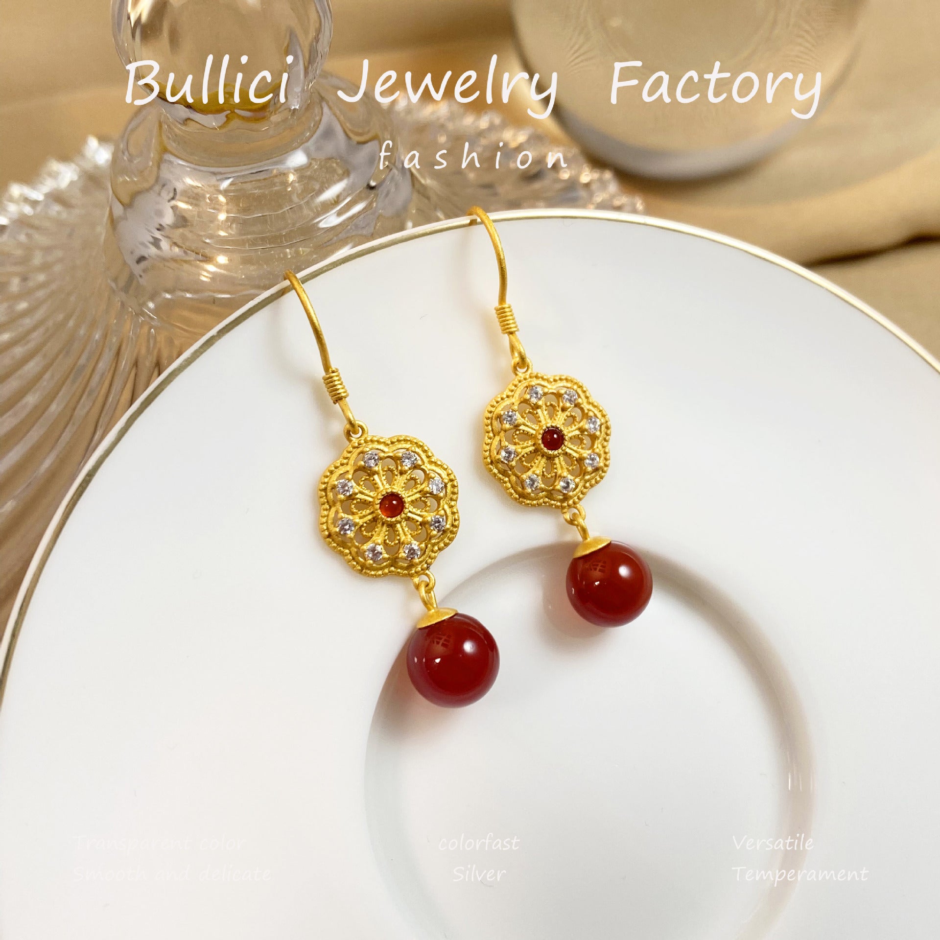 Wholesale Shake Tone s925 Pure Silver Ear Hook Earrings