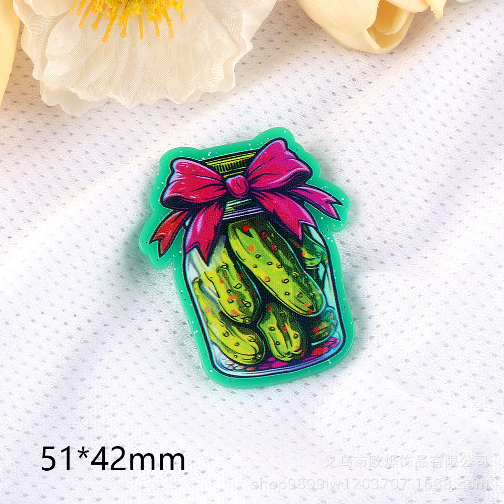 Wholesale 10pcs DIY Flatback cartoon letter pencil cute Acrylic Flatback Badge Reels Retractable Keychain DIY Accessories ACCVIP