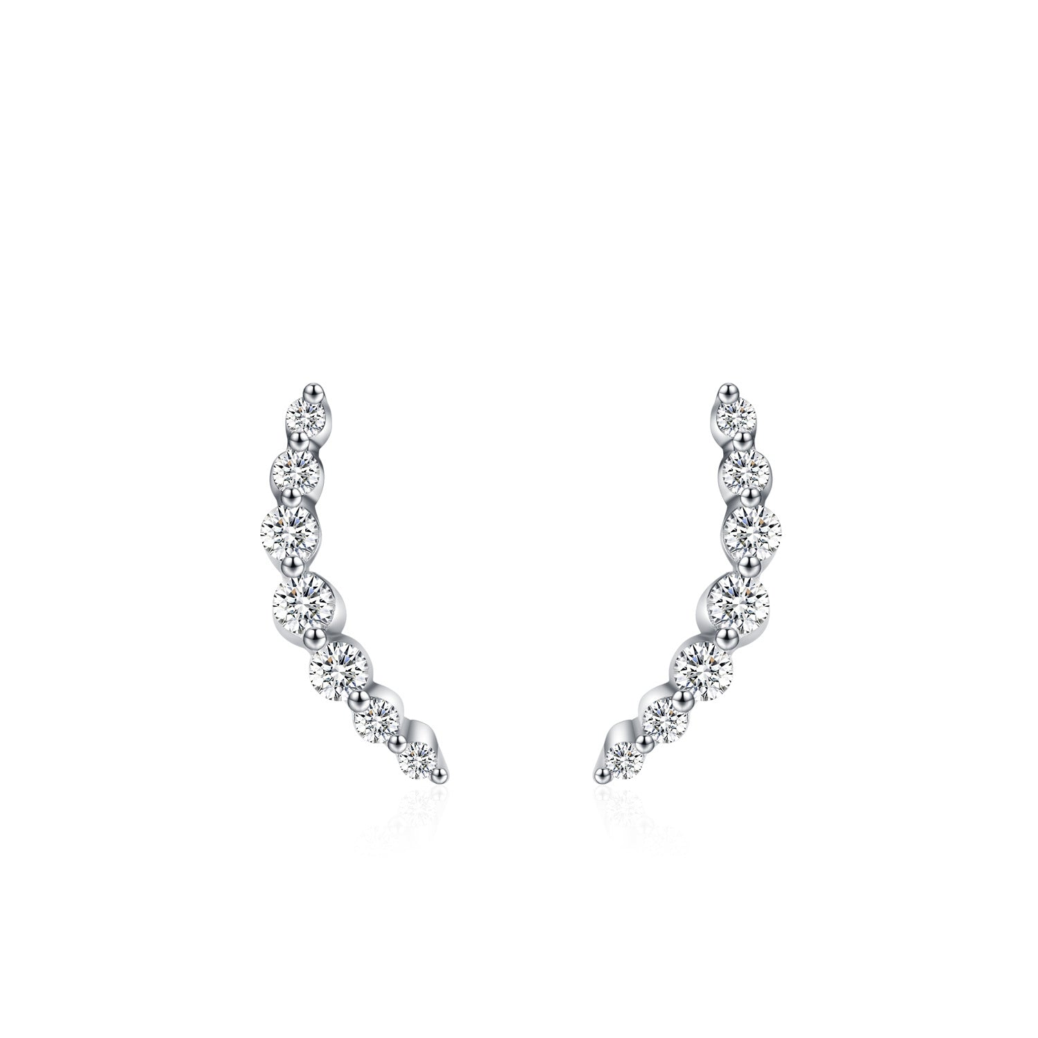 Wholesale S925 Sterling Silver One-word Diamond Smile Line Necklace Earrings set