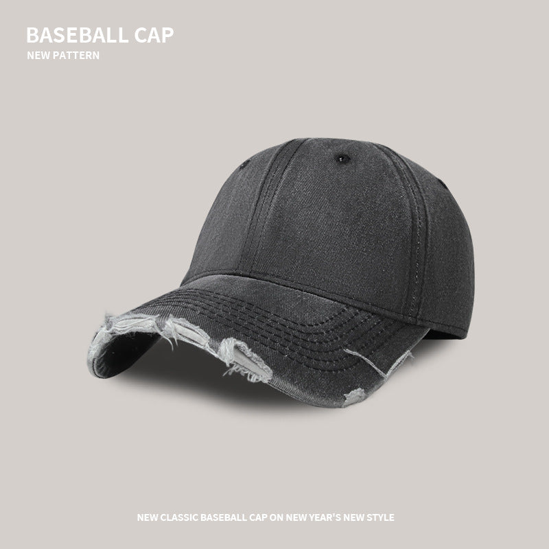 Wholesale Vintage Plain Cotton Hat Frayed Edge Baseball Cap ACC-HT-JiaXun002