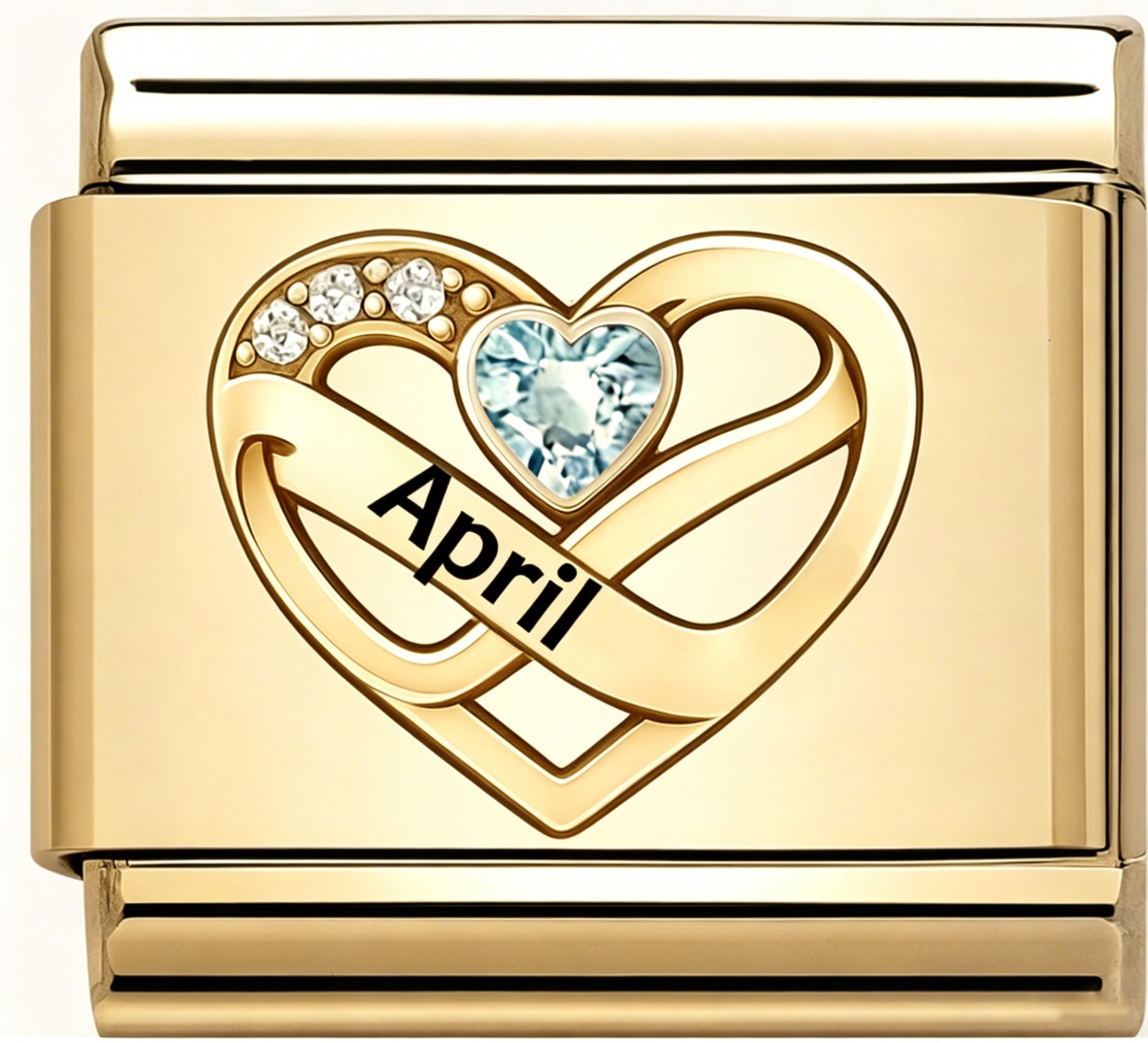 Wholesale DIY Italian Charms Bracelet Stainless Steel Month Love Heart Pattern Boutique Resale