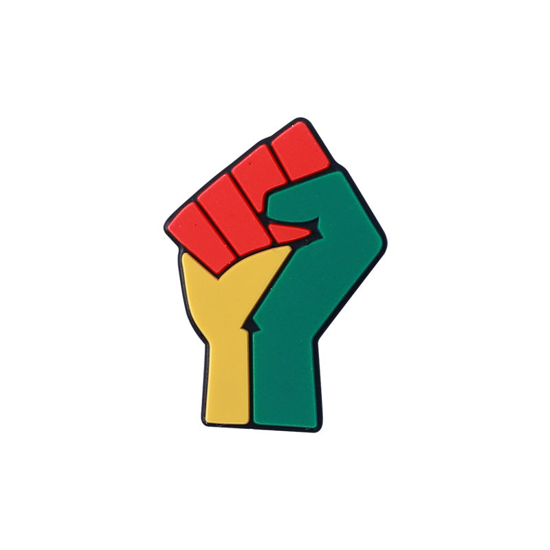 Wholesale 20pcs Juneteenth Silicone Focal Beads DIY Beaded Pen Accessories ACC-BDS-HeXing018