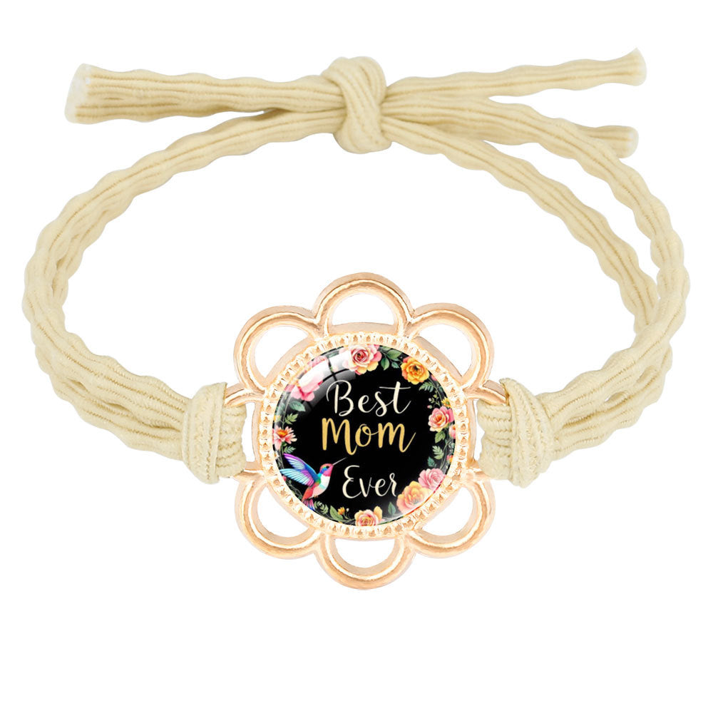 Wholesale mother's day jewelry hair rope bracelet dual-purpose alloy Mom