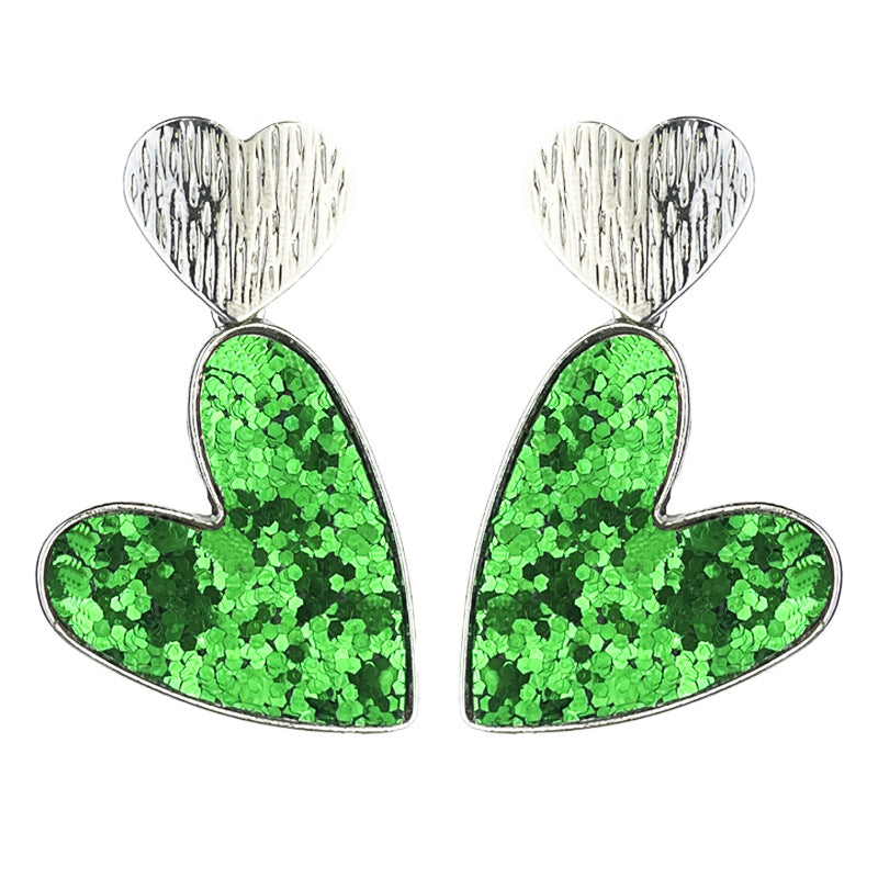 Wholesale 2 Pairs/pack Valentine's Day Double Heart Symmetrical Earrings ACC-ES-HY204