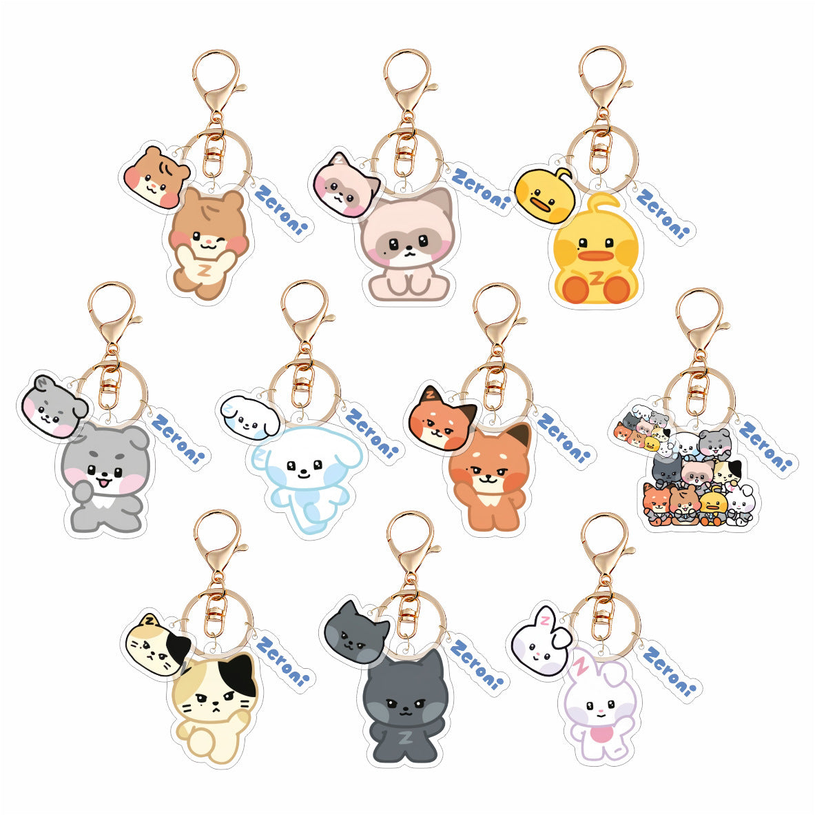 Wholesale Cute cartoon acrylic keychain