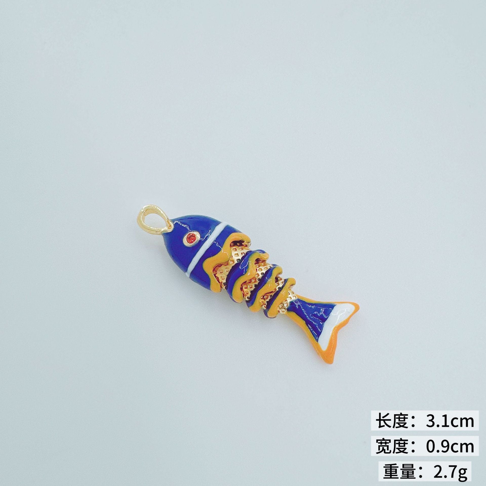 Wholesale Colorful Carp Pendant Necklace,  Copper Plated Gold,  Fashion Jewelry Accessory for Gift and Party