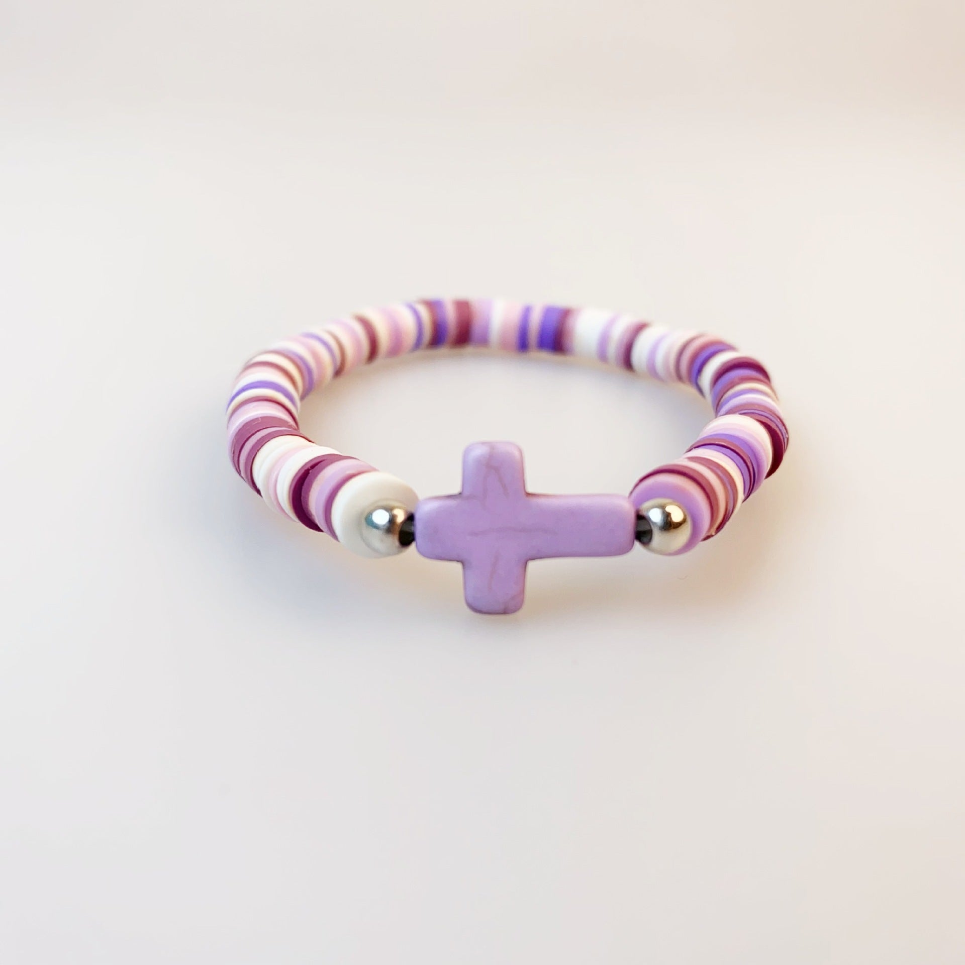 Wholesale Natural Stone Cross Bohemian Colorful Bracelet