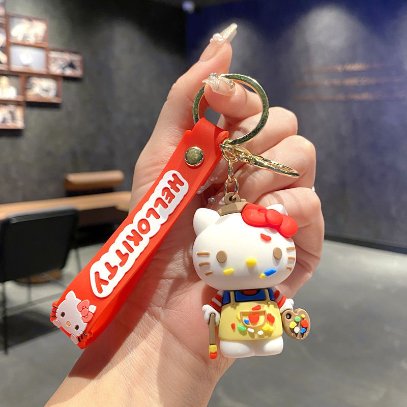 Wholesale Cute Cartoon  Cat Pendant Keychain,  Stylish Bag Charm,  Boutique Resale Gift