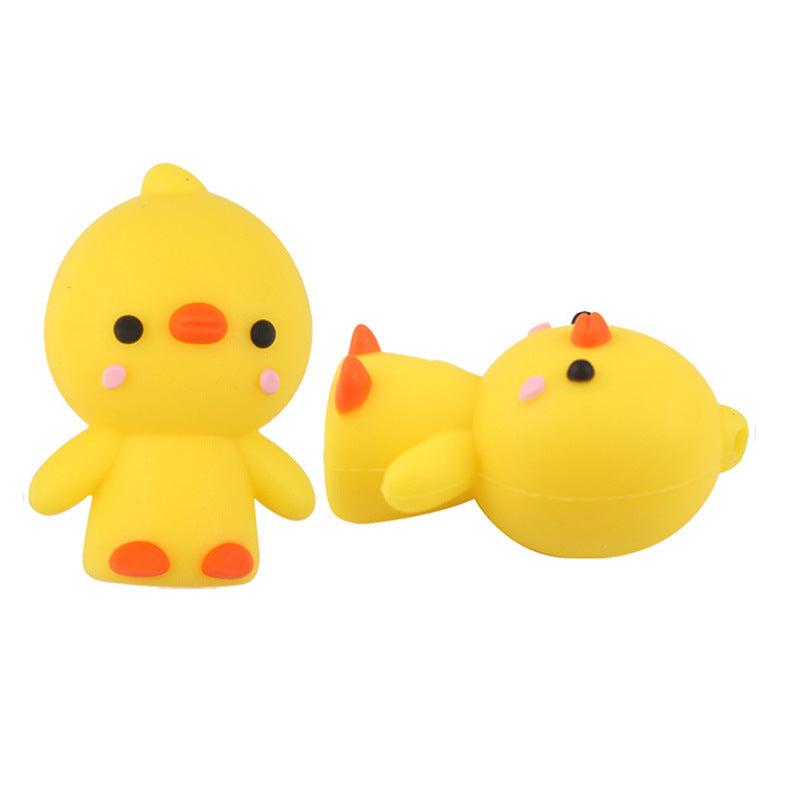 Wholesale 5pcs Cartoon Duck Silicone Beads Focal Beads DIY Bead Accessories ACC-BDS-GuangTian048